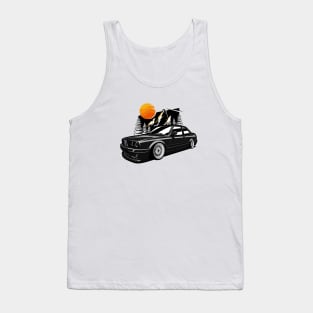 Black E30 Classic Coupe In Nature Tank Top